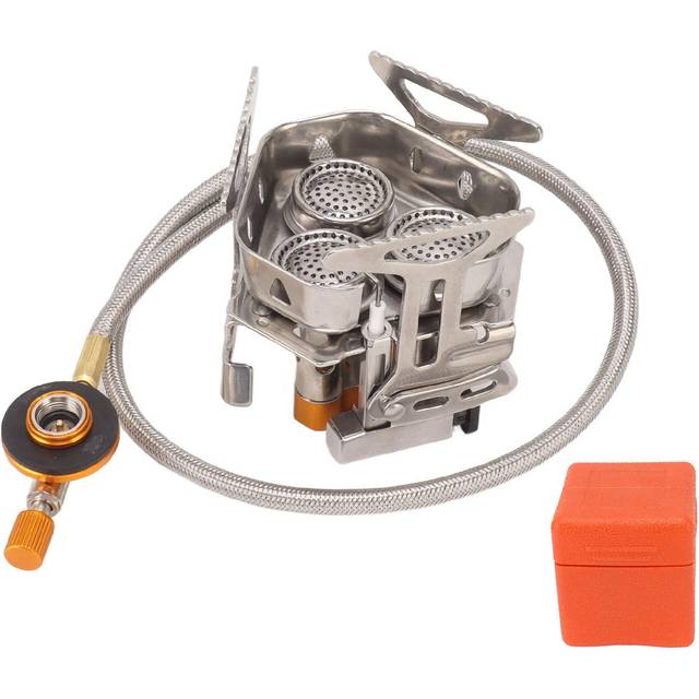 Camping Gas Stove Foldable Windproof Mini Camp Stove Cooker Electronic Ignition for Outdoor