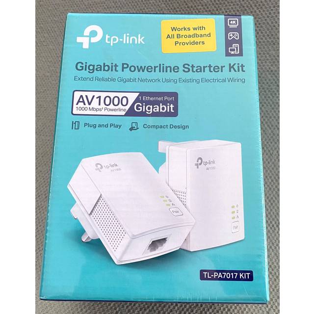 Tp-link av1000 gigabit powerline starter kit (tl-pa7017 kit)