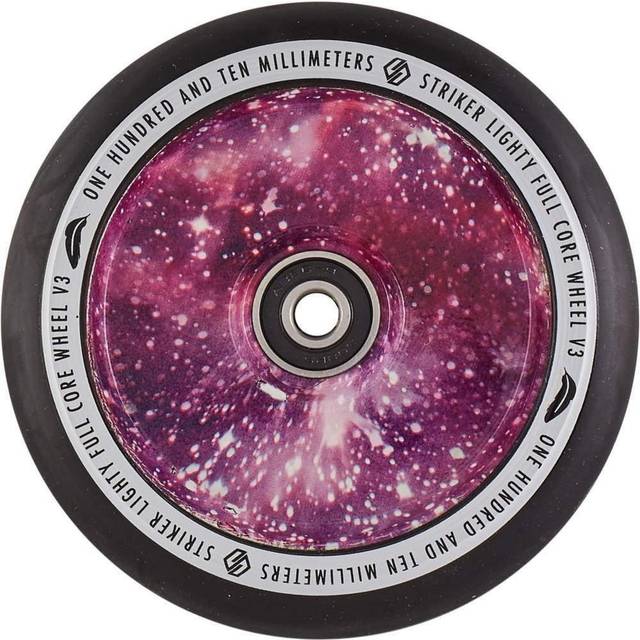 Striker Lighty Fullcore V3 Svart PU 110mm Kickbike Hjul - Purple Galaxy