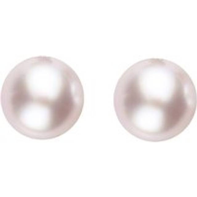 Sterling Silver 10mm Pink Freshwater Pearl Stud Earrings