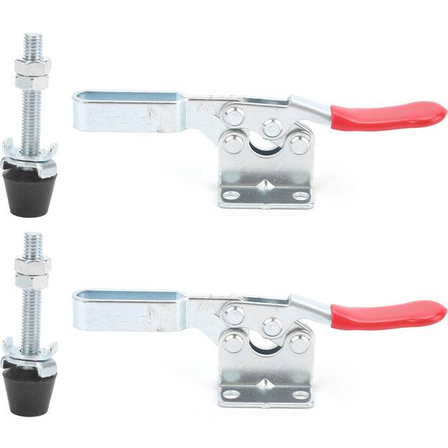 2Pcs Toggle Clamp Quick Release Hold Down Vertical Fixture Metal Anti Slip Hand Tool GH201B
