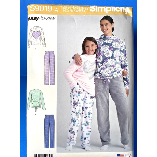 Simplicity Misses Sleepwear Sewing Leaflet, 9019, A
