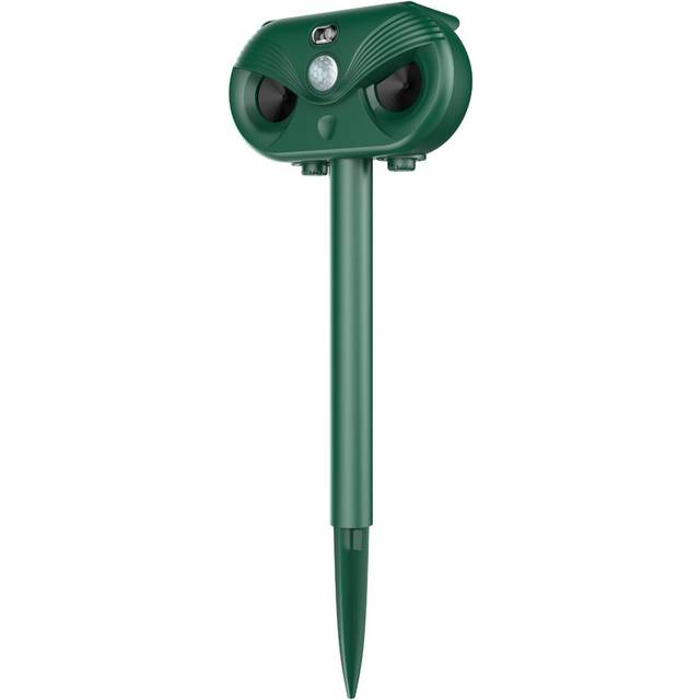 Ultrasonics Solar Animal Repeller 3 in 1 Outdoor Dog Cat Rat Repellent Waterproof with Motion green