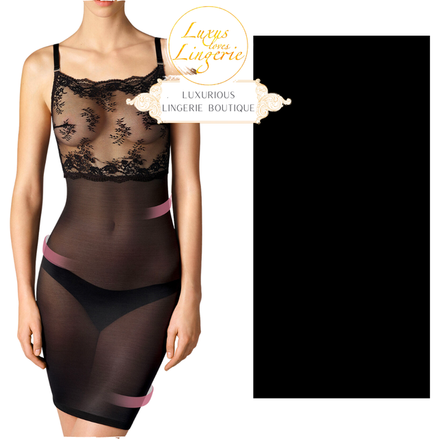 Filigree forming dress by wolford 38 s m black corset dress with lace