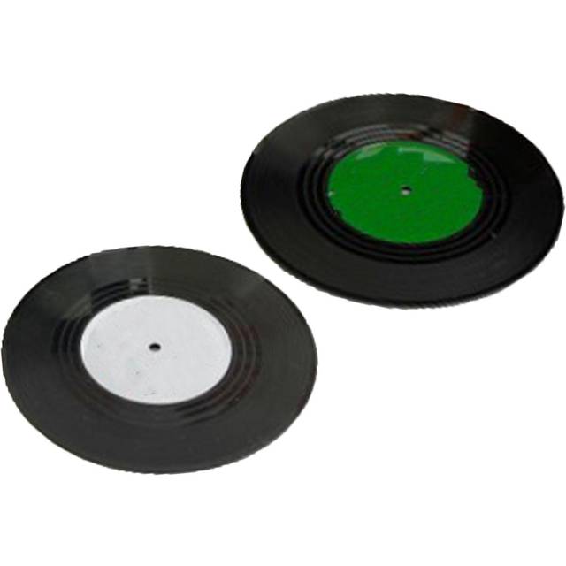 2pcs Record Coasters Retro Funny Unique Recordings Disk Coasters for Drink Bars Coffee