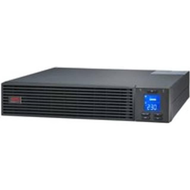 APC Easy UPS On-Line - UPS (kan monteras i rack) - AC 220/230/240 V - 900 Watt - 1000 VA - 1-fas - Bly-syra - USB, serial - utgångskontakter: 3 - PFC - 2U - Europa - svart, RAL 7010