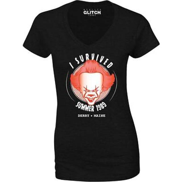 I survived summer of 89 v-neck women's t-shirt halloween clown it horror