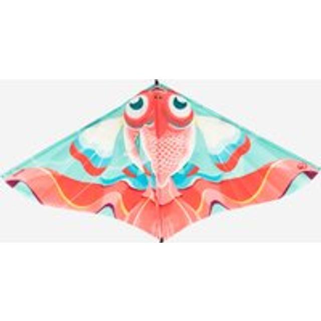 Kids’ Static Kite - Mfk 100 Fish - Salmon Pink/seafom Green