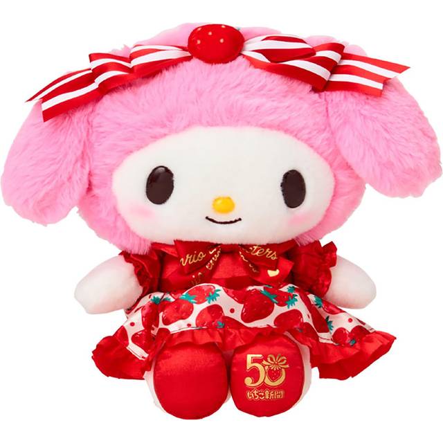 Sanrio Plush Toy Shimbun 50th My Melody Ages 3 and up Toy 838942 (Ichigo Anniversary) Polyester/Nylon