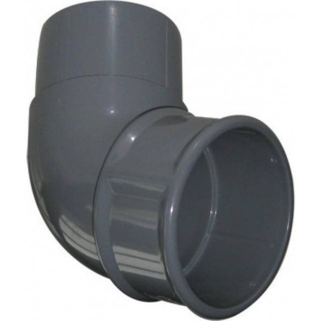 FloPlast Round Downpipe Offset Bend - 112.5 Degree x 68mm Grey