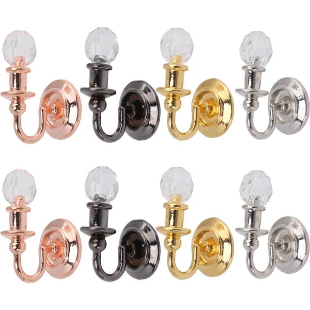 8pcs Miniature Dollhouse Wall Lamp Vivid Simulated Colorful Lights Decor for 1:12 Doll House