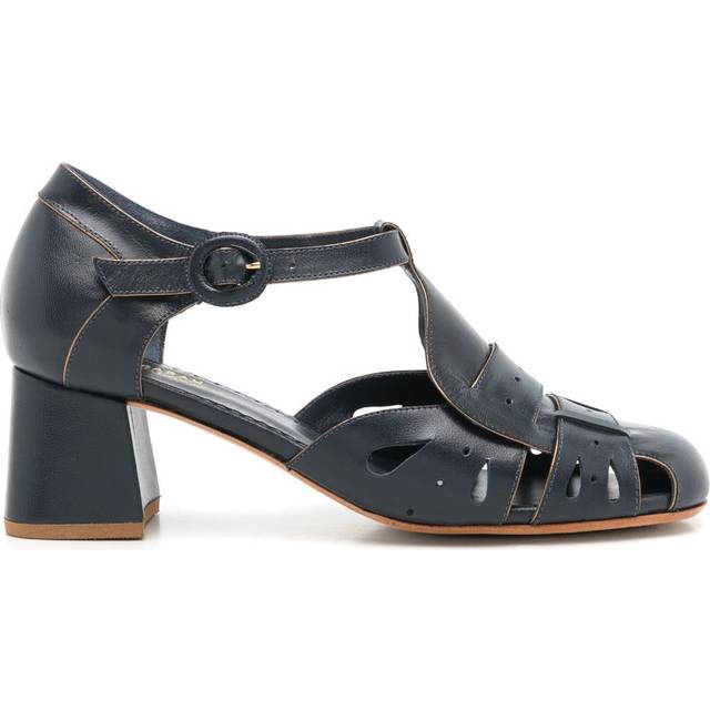 Sarah Chofakian - Bastien 40mm mid-heel sandals - women - Calf Leather - 36 - Black