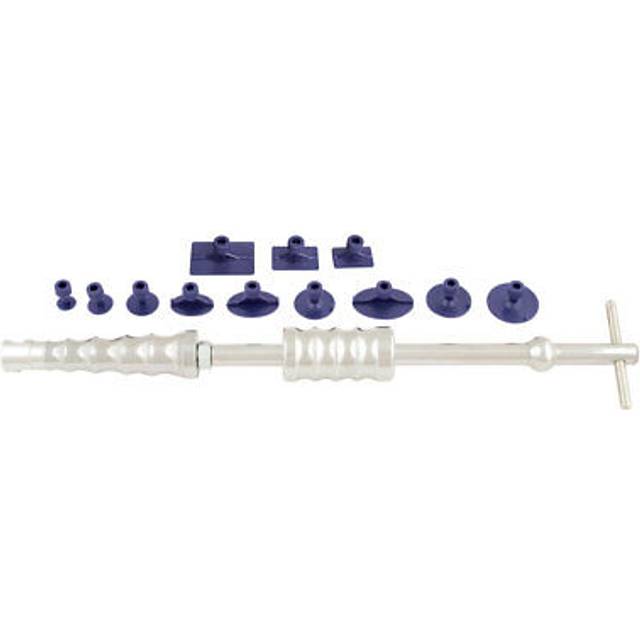 Powertec pdr 92376 paintless dent removal slide hammer tool kit + glue pads
