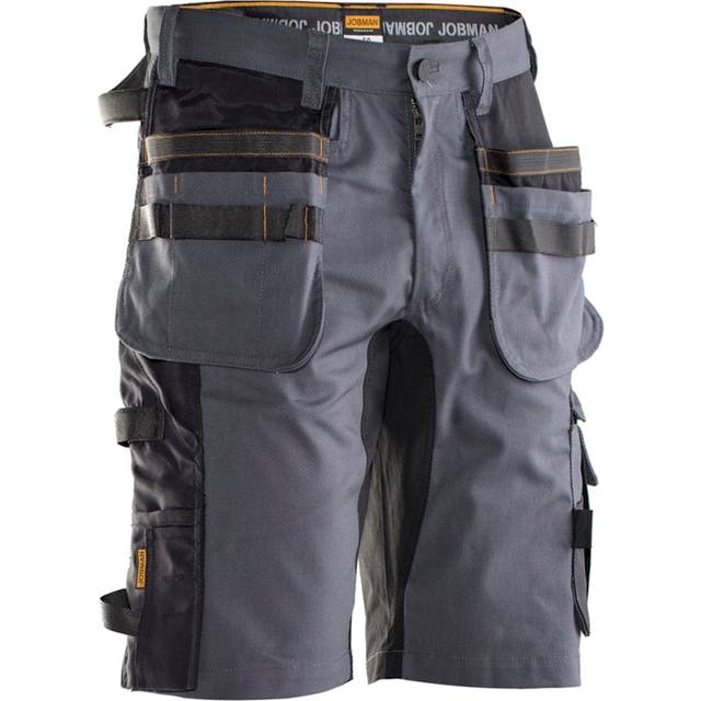 2168 Hantverksshorts Stretch - Mörkgrå/svart (C52)