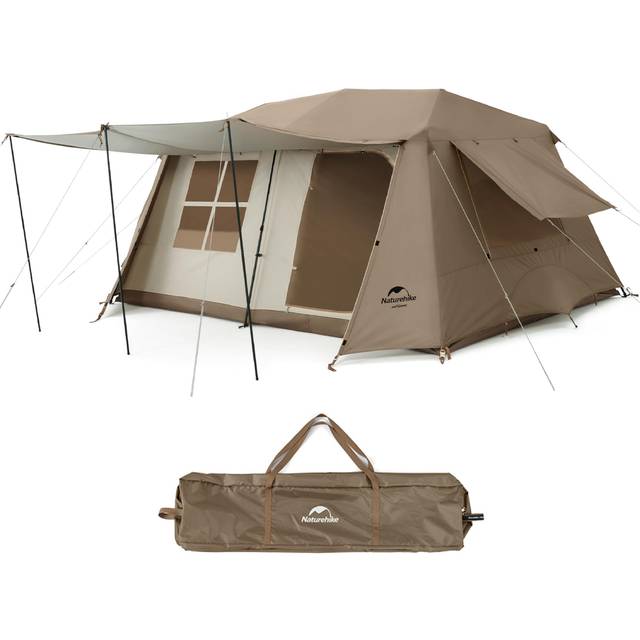 Naturehike Tent Village13 Ti Black Material Upgrade for Beginners for People UV Protection Free Standing Front Room with Pole Camping Outdoor Family