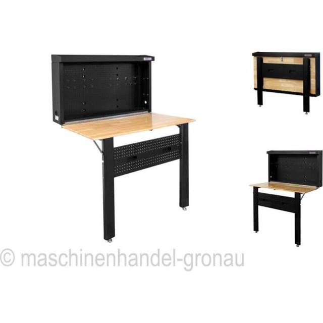 Holzmann - Foldable wall-mounted workbench with panel for keys wb120fold