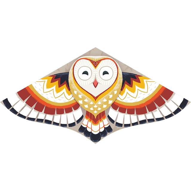 Kids’ Static Kite - Mfk 100 Owl - Cotton White/linen Beige