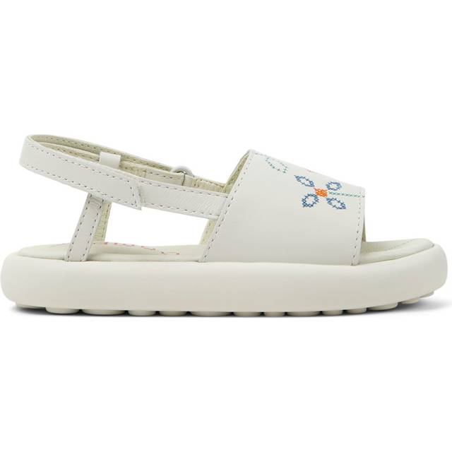 Camper for girl. K800631-002 Leather sandals Pelotas Flota Twins white (27), Flat, Velcro, Casual, children's fashion