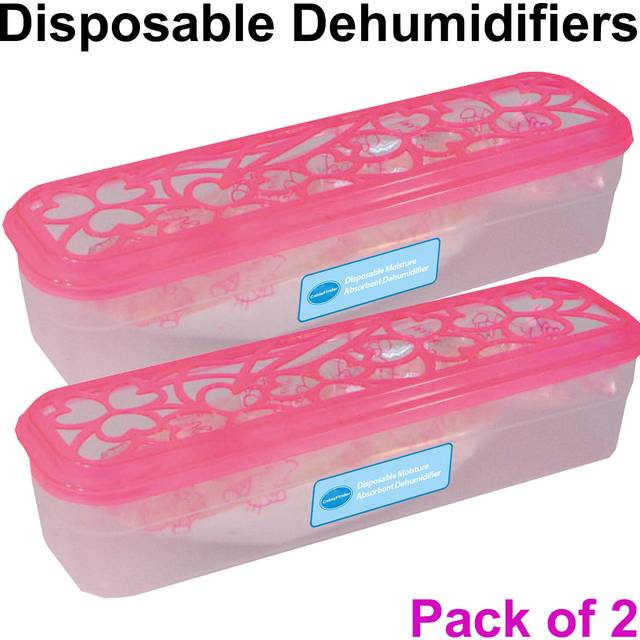 2x 0.4L Disposable Moisture Absorber Dehumidifier Interior Room Damp Preventer