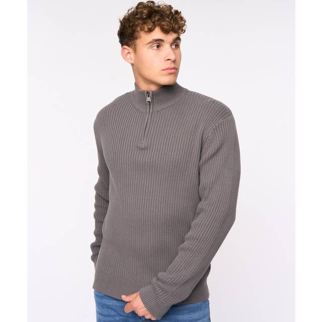 Havaline 1/4 Zip Knit Charcoal Grey - XL