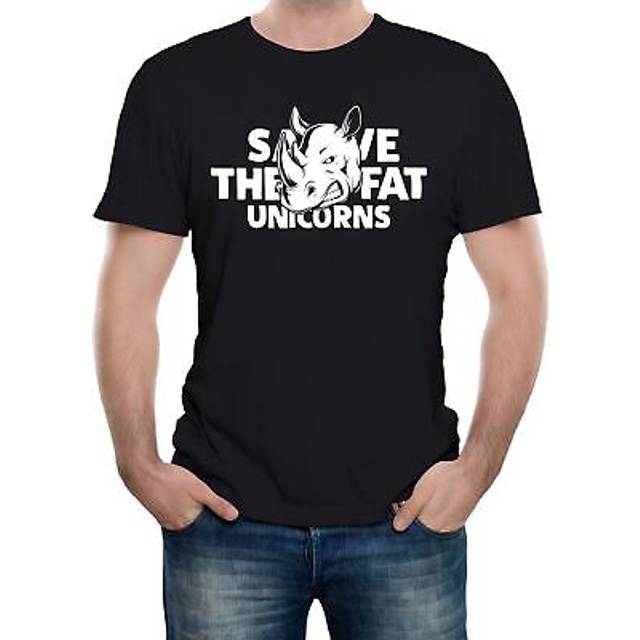 Save the fat unicorns men's t-shirt conservation africa rhino funny safari