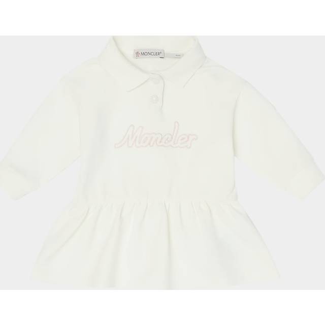 Moncler Enfant Girls Ivory Cotton Polo Dress - 18-24 month