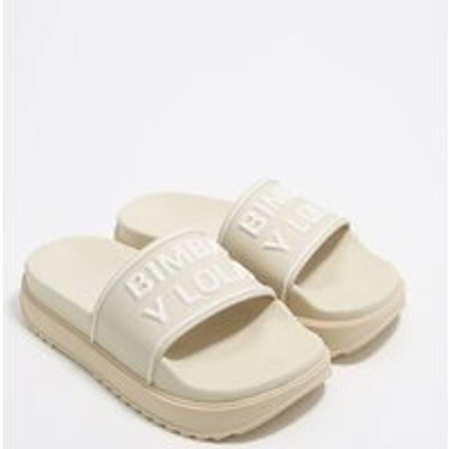 Beige platform slider - BEIGE - 40