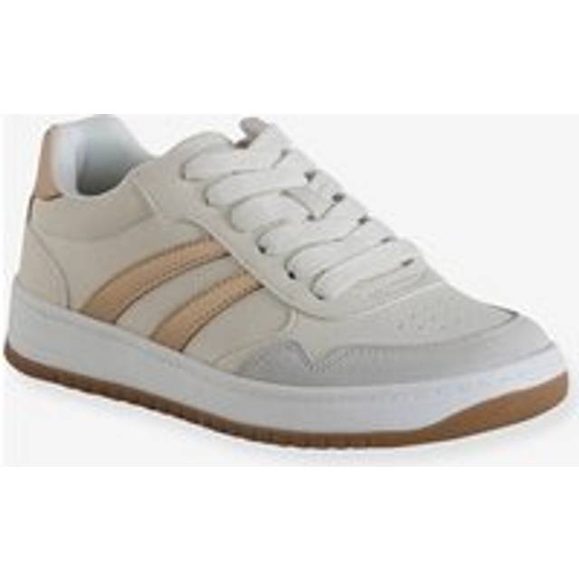 Trainers with Laces & Zip for Kids ecru