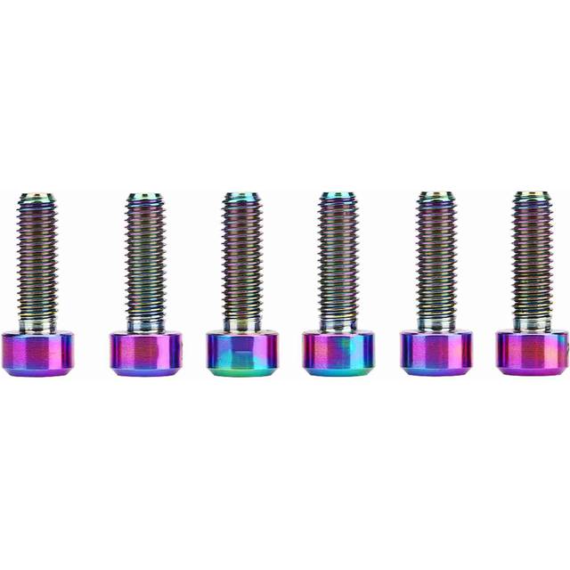 6pcs set M5*16mm Titanium Alloy Bike Fixed Stem Bolts For Bicycle Mountain Stem (Multi color)