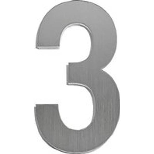 Street Number, House in Silver Stainless Steel - 76mm - Alwaysh