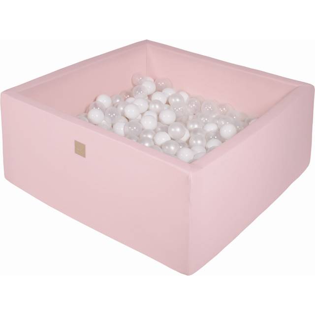 Baby Foam Square Ball Pit MeowBaby® 90x90x40cm med 300 bollar, bomull, ljusrosa 90x90x40 cm