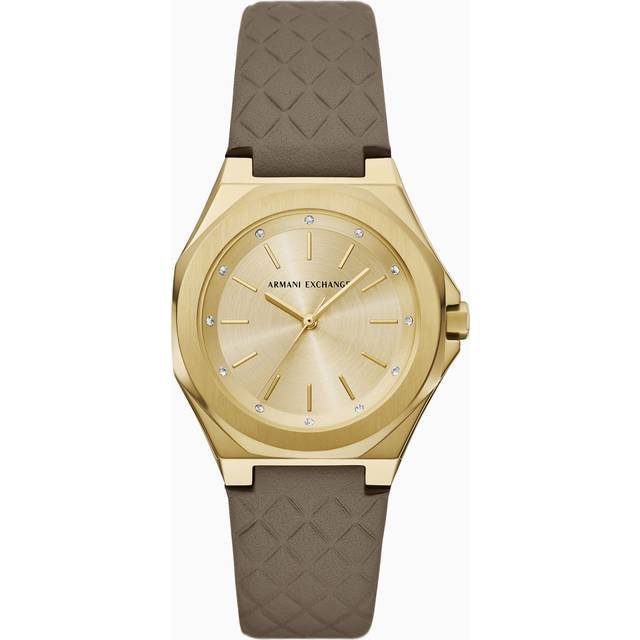 Three-Hand Brown Leather Watch