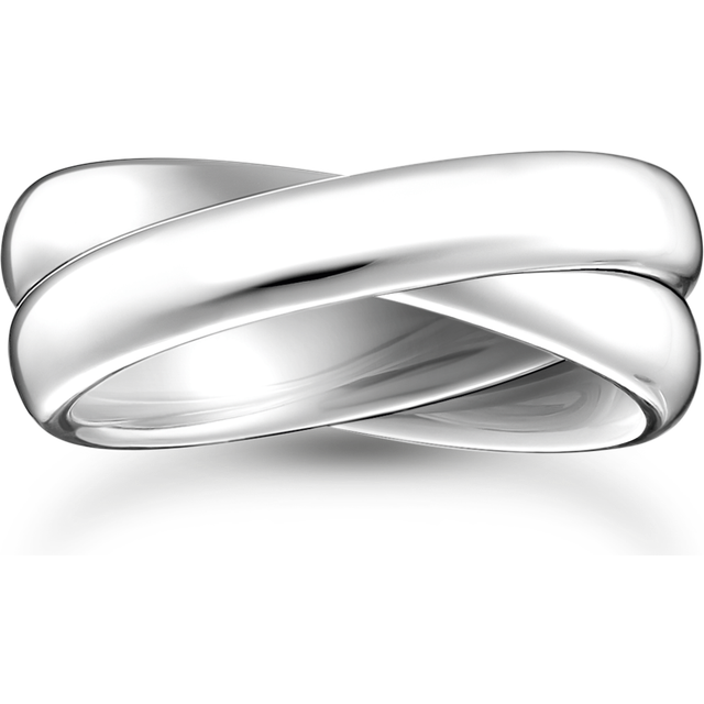 Thomas Sabo Silver slim ring in duo design silver-coloured TR2490-001-21-58