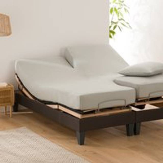 Scenario Plain 100% Organic Cotton Fitted Sheet for Articulated Bed - beige - KING (160X200cm)
