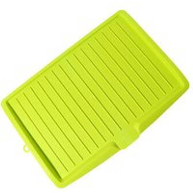 Cyslmuk - Premium Dish Drainer Plastic Drainer Mat Dish Drainer Dish Drainer Sink Side Drainer Sloped Drip Tray for Pots and Pans,Green