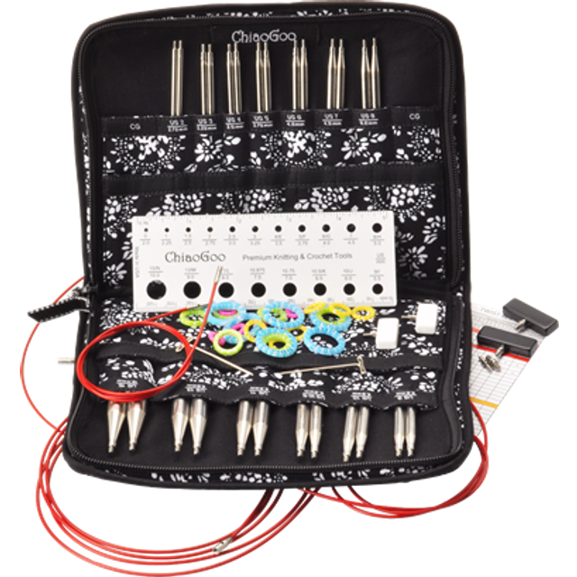Chiaogoo twist interchangeable sets - stainless steel circular knitting needles