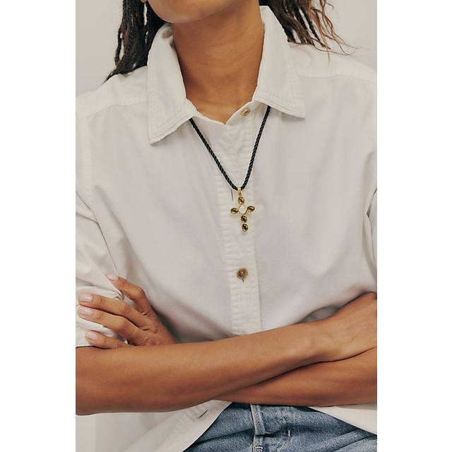 Pamela Love Paola Pendant Necklace in Brown & Cameo