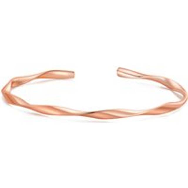 Rose Gold Plated Spiral Cuff Bangle