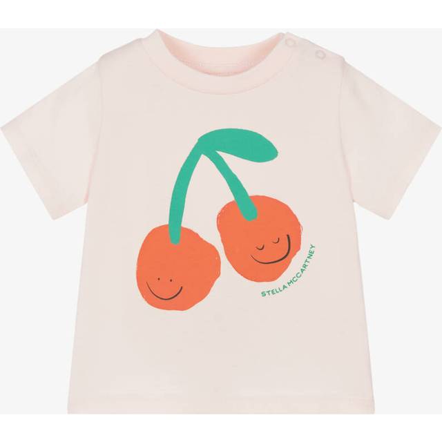 Stella McCartney Kids Baby Cotton Jersey Cherry T-Shirt, Light Pink