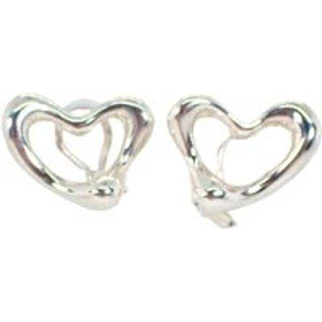 Womens Preloved Return to Tiffany Heart Earrings Wo - Silver - Grey - One Size