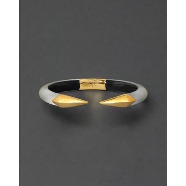 Alexis Bittar Mirrored Pyramid Lucite Brake Hinge Bracelet- in Silver | Statement Jewelry from Alexis Bittar (One Size)