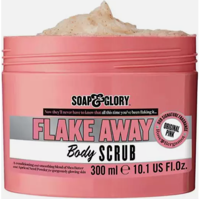 Soap & glory flake away shea butter sugar & apricot seed spa body polish 300ml