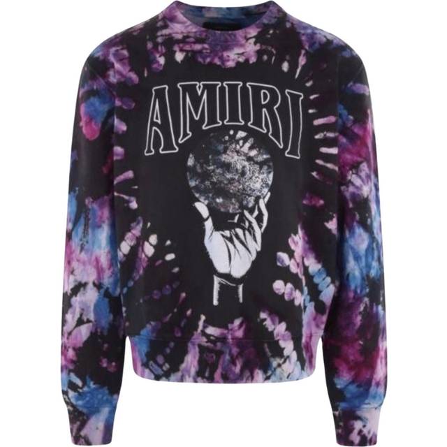 Men's Amiri Crystal Ball Tie-Dye Purple Sweatshirt - Size: Regular/36