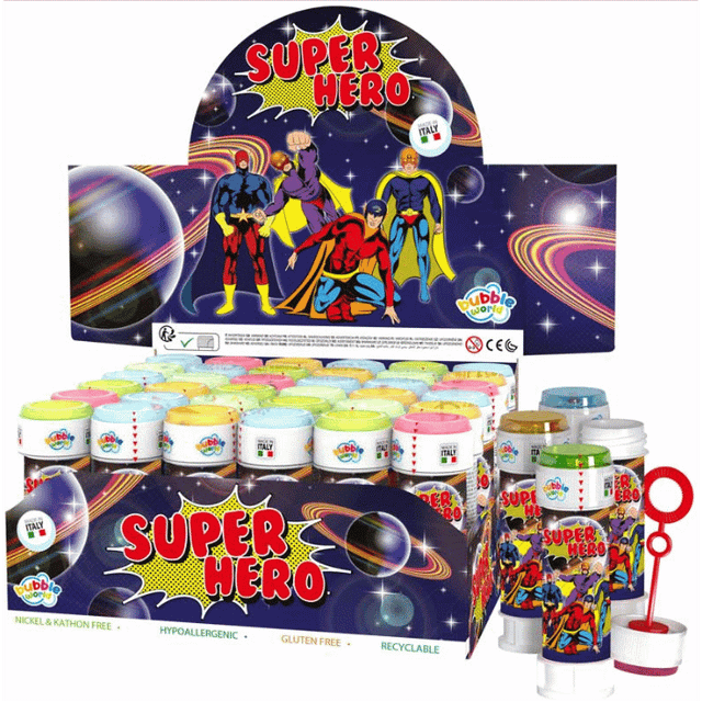 Superhero Bubble Tub with Wand (60ml)