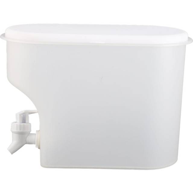 3.5L White Beverage Dispenser with Spigot Large Cover Freshness Keeping Sealing Spigot Drink