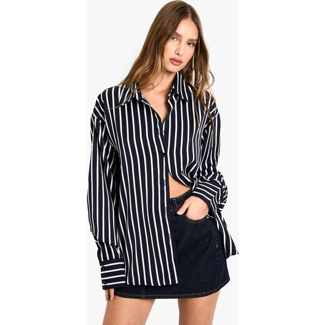 Womens Regular Striped Shirt - Navy - 6