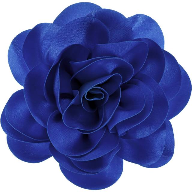 Large rose flower brooches lapel pins dainty satin hair clip 20cm sapphire