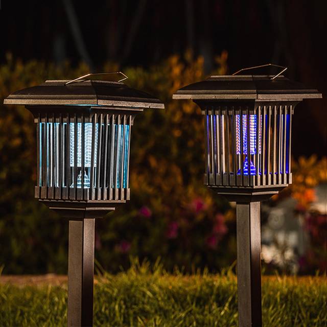 Solar Mosquito Killing Lamp Lawn Lamp Bug Zapper Utomhus insekt Fly Zapper Electric Shock Mosquito 1 svart