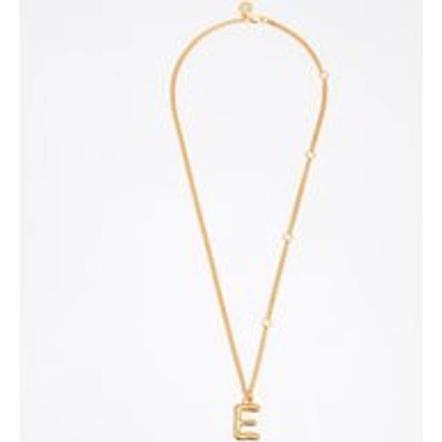 Gold letter E chain necklace - GOLD - UN