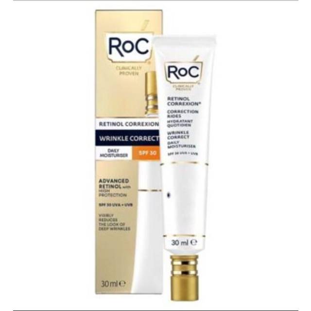 Roc - retinol correxion wrinkle correct daily moisturiser 30ml spf30